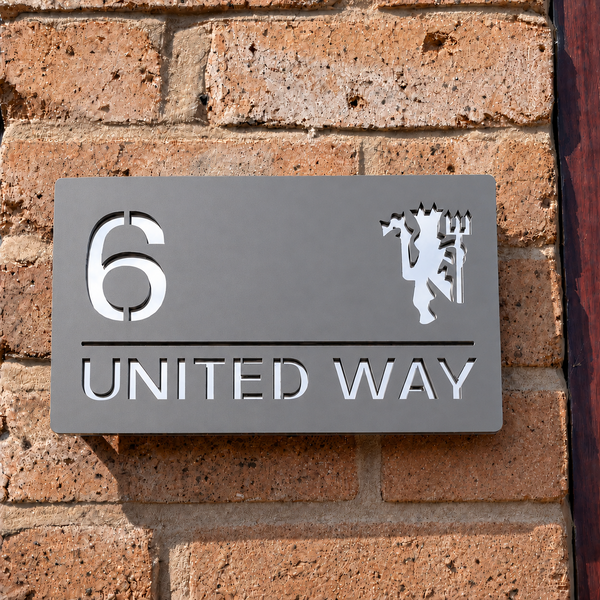 Manchester United House Sign installed