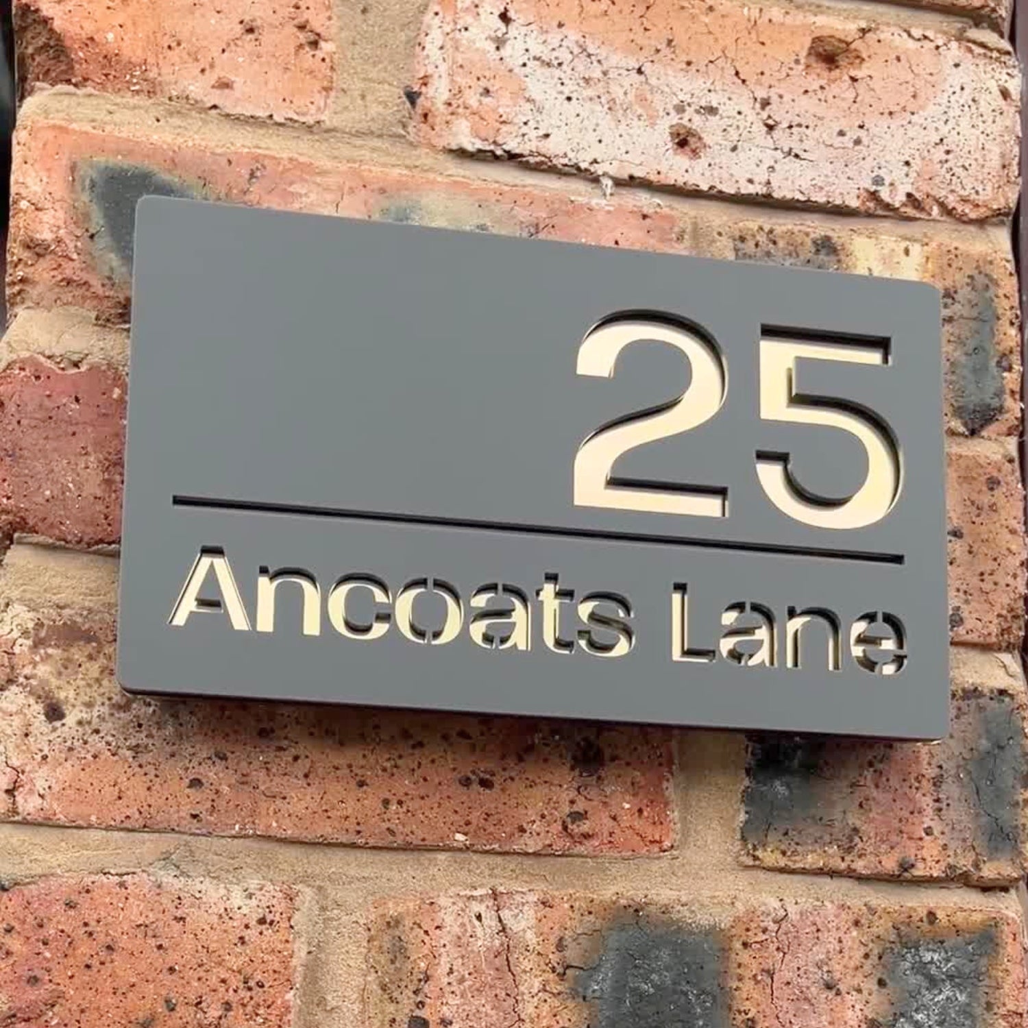 Modern House Sign (Matt Grey)