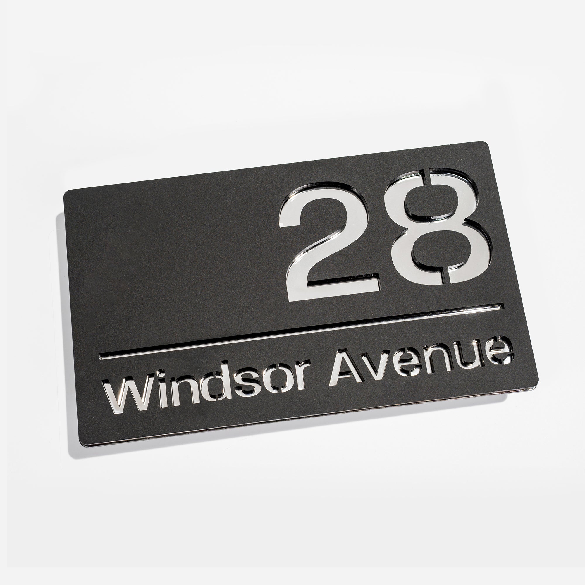 Modern House Sign (Matt Black)
