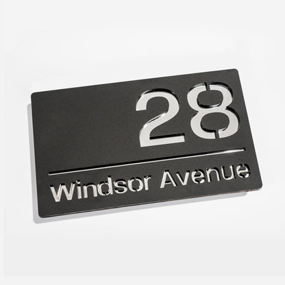 Modern House Sign (Matt Black)