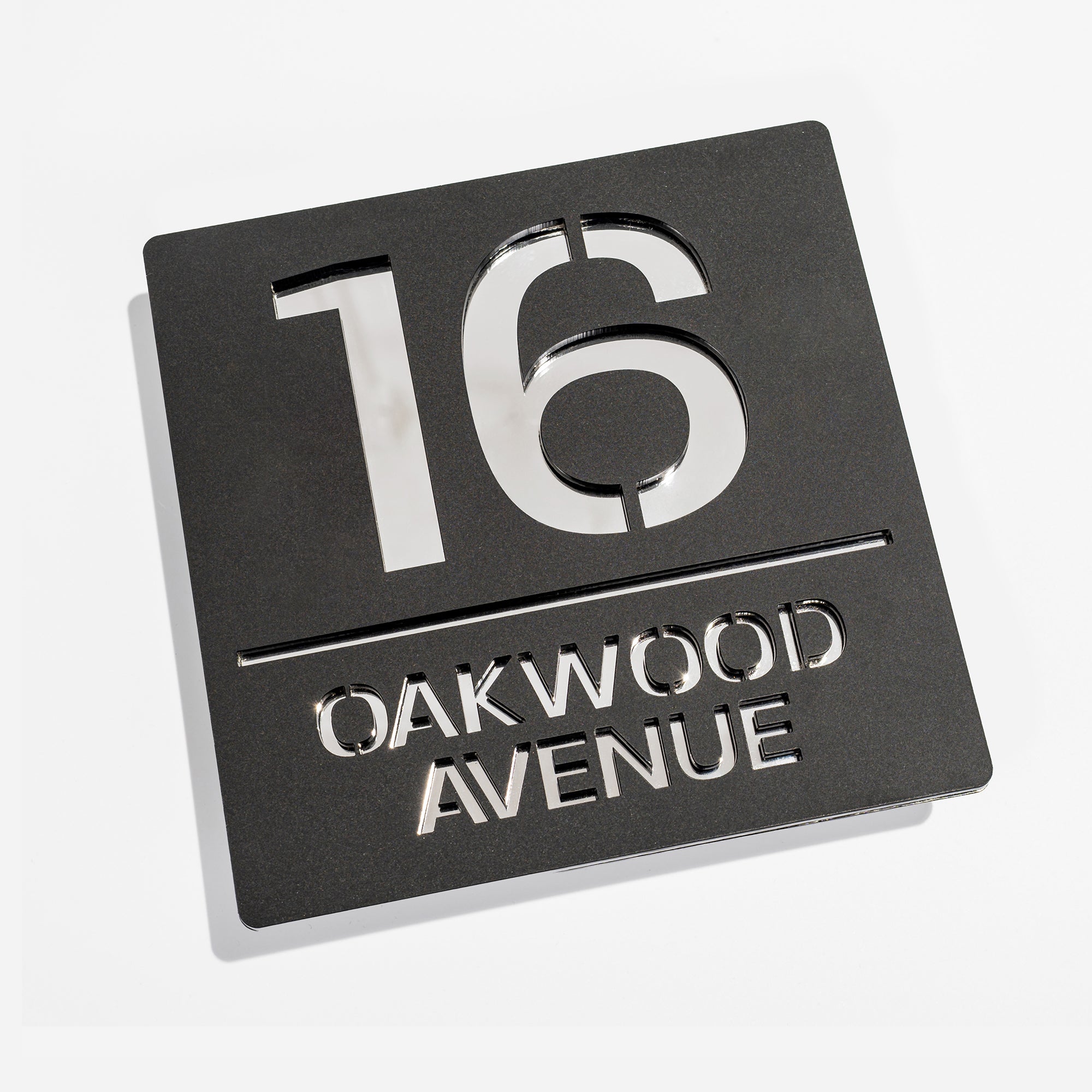 Metallic House Sign (Matt Black)