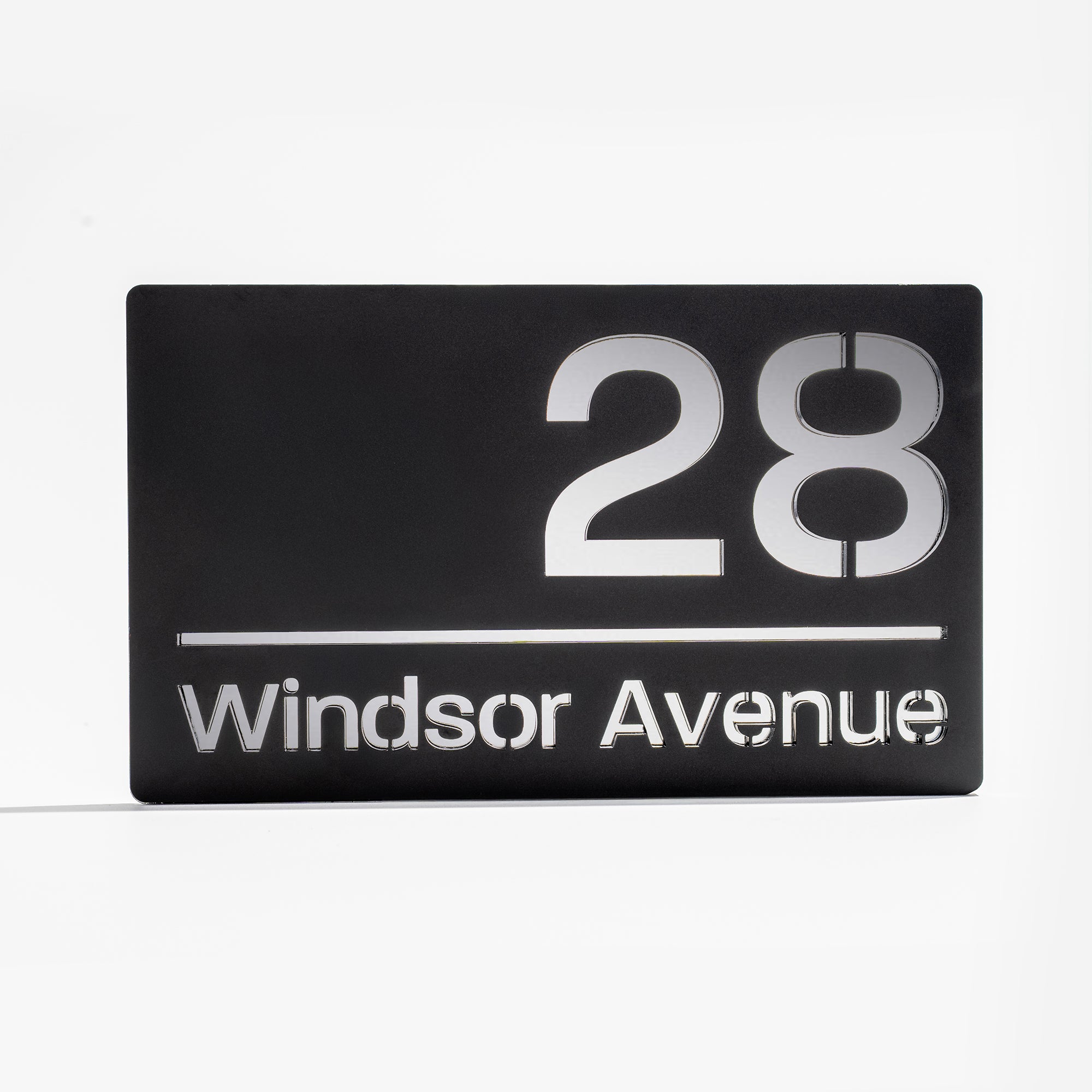 Modern House Sign (Matt Black)
