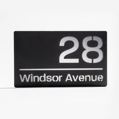 Modern House Sign (Matt Black)