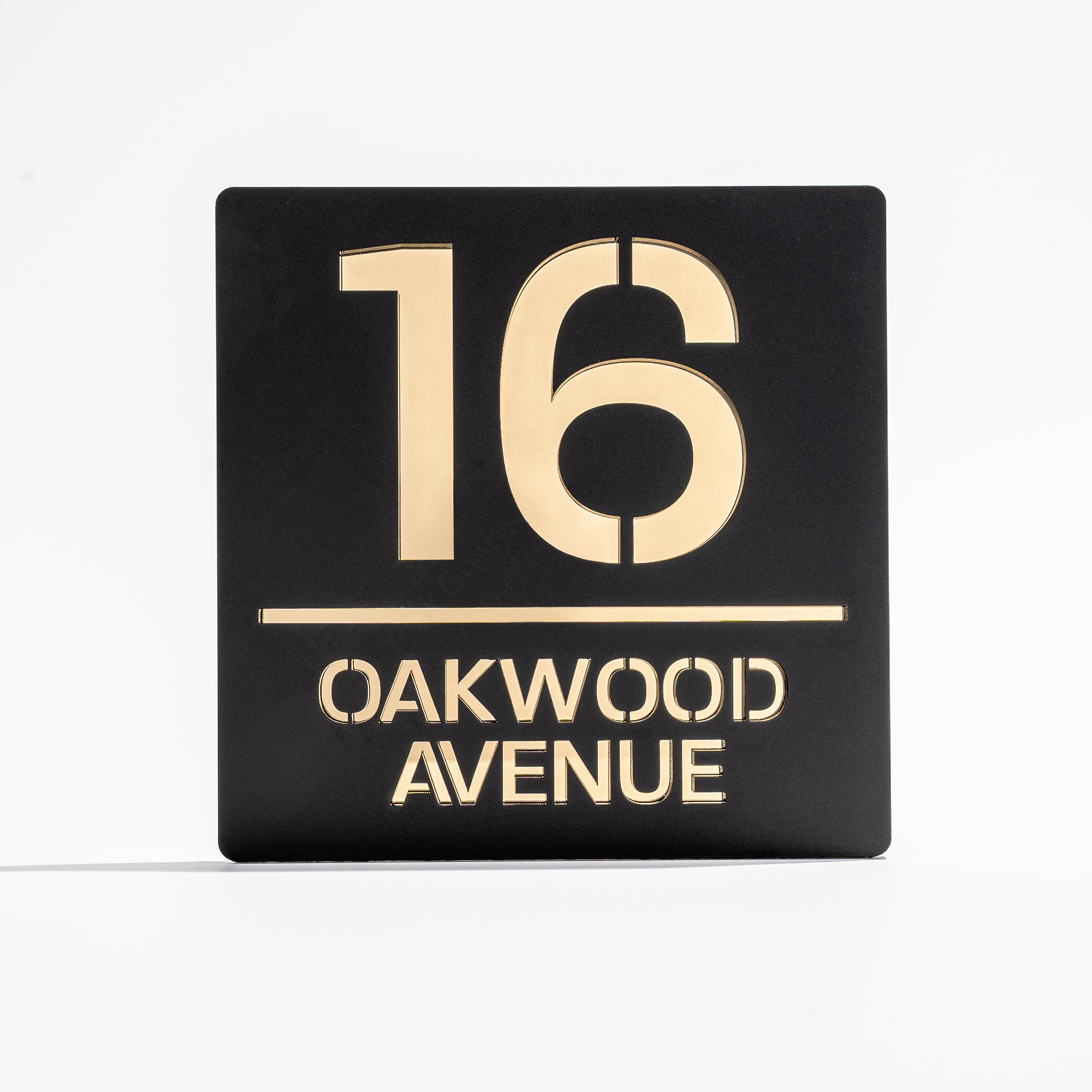 Metallic House Sign (Matt Black)