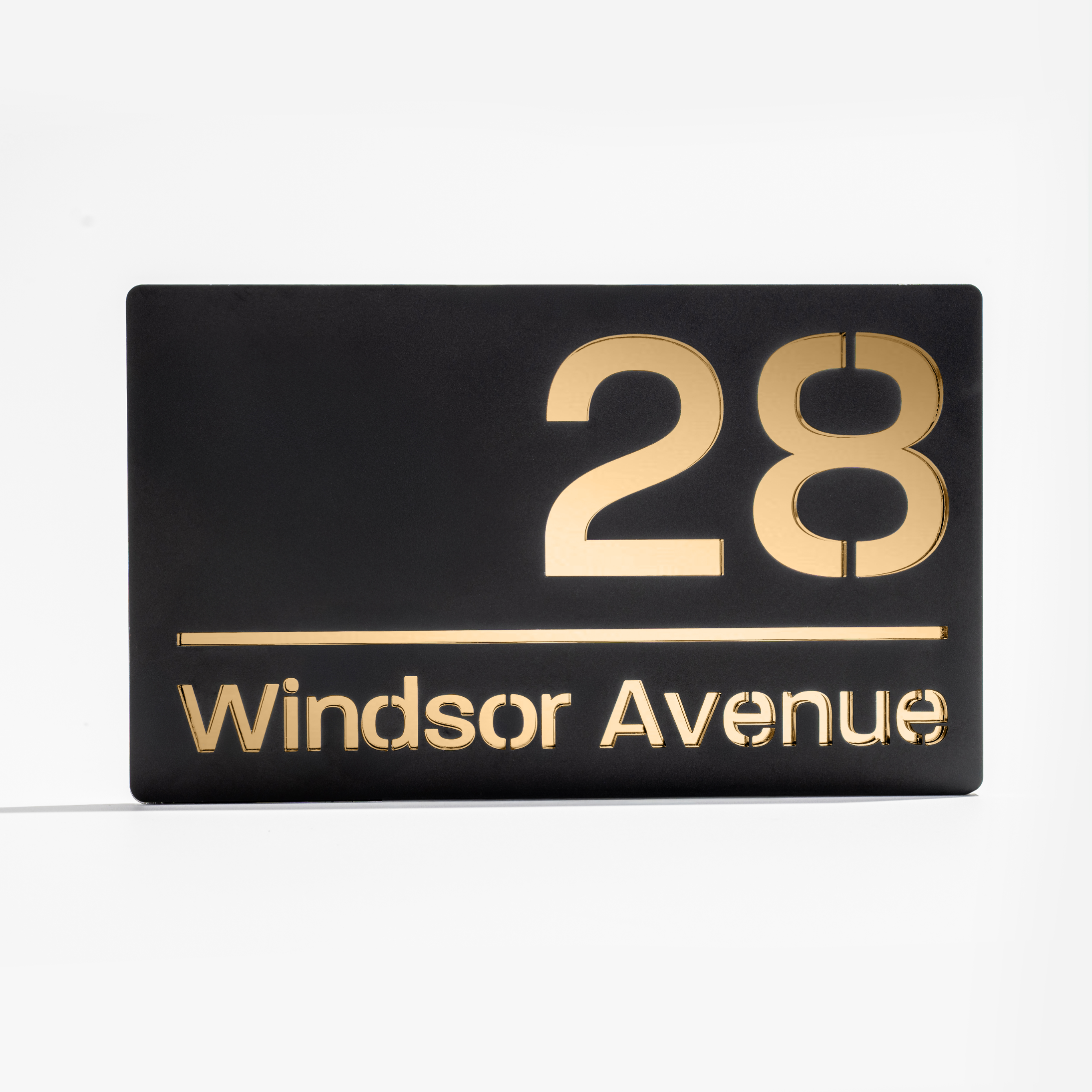 Modern House Sign (Matt Black)