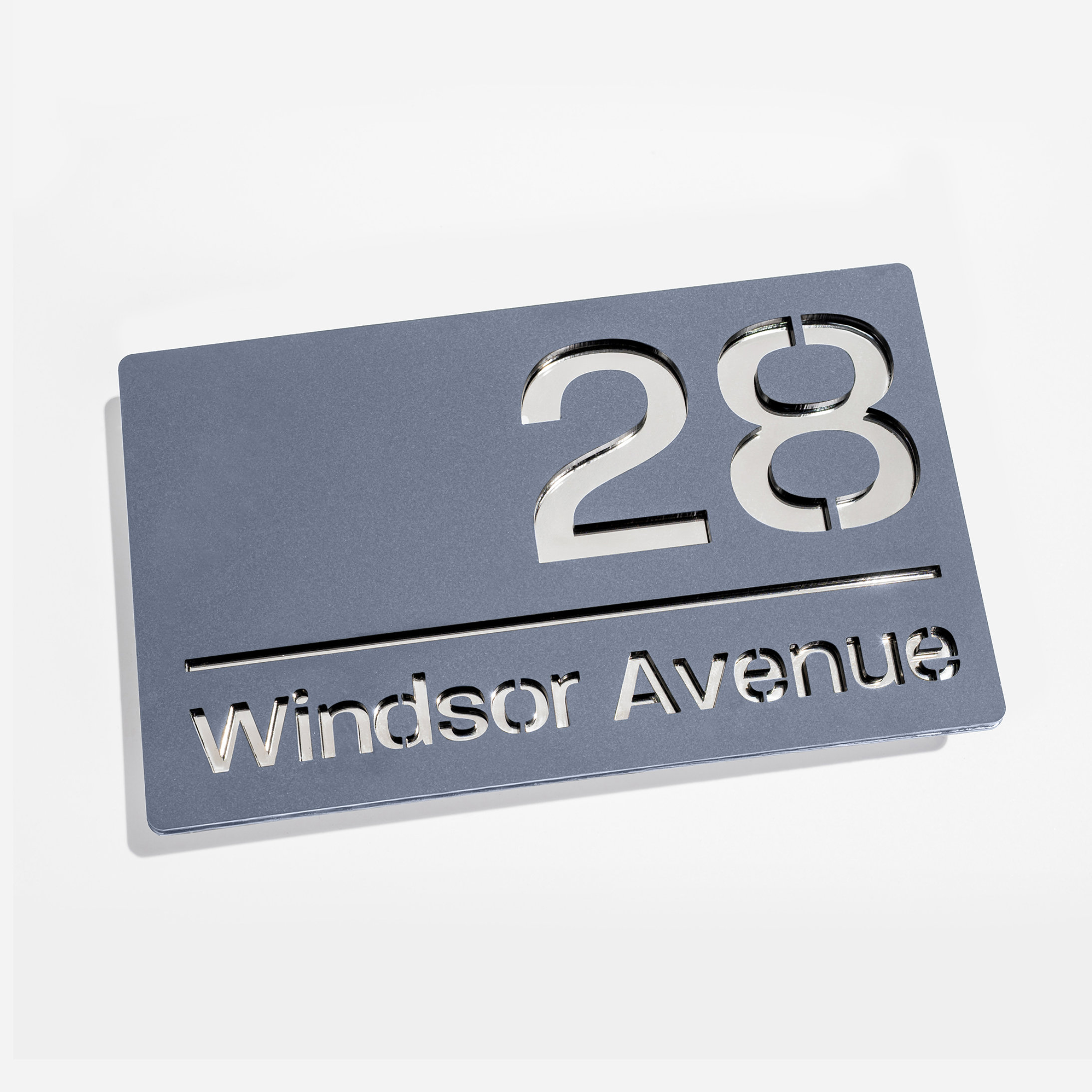 Modern House Sign (Matt Grey)