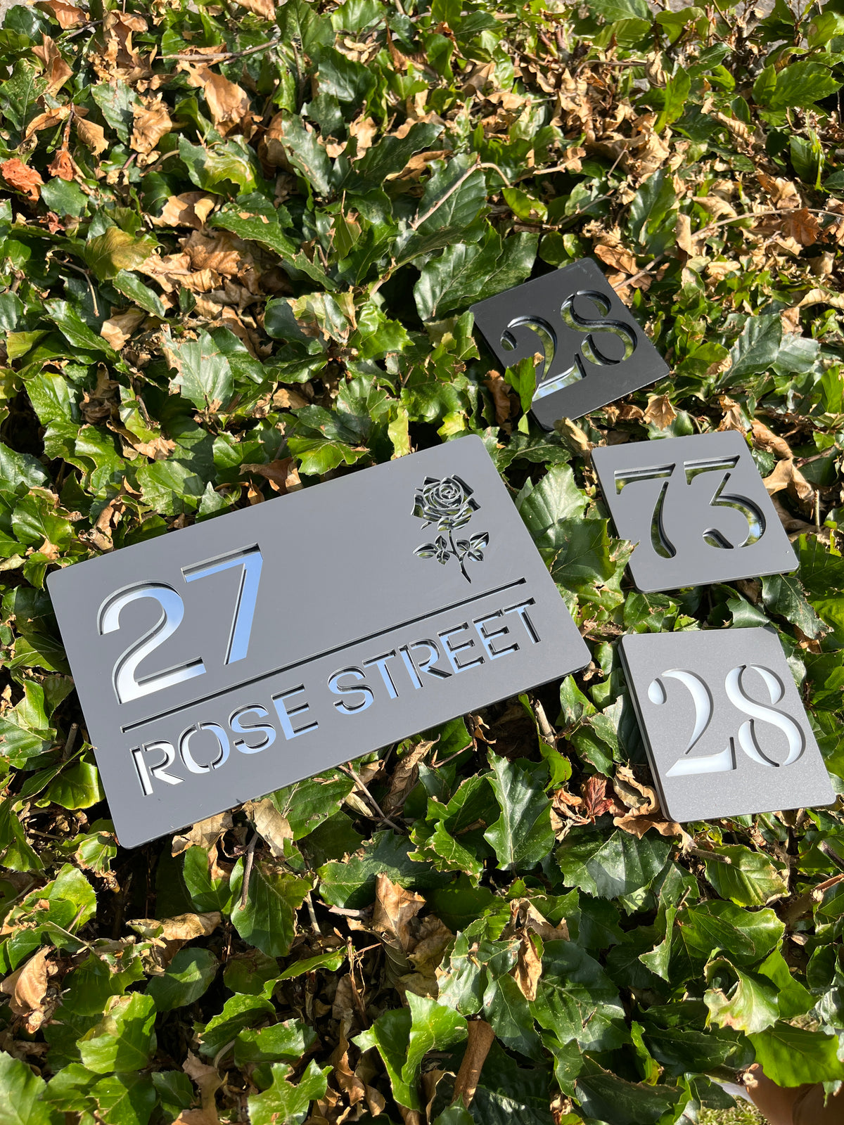 Name and No. house signs