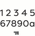 Matt black stick on house numbers shown in range – modern acrylic individual digits