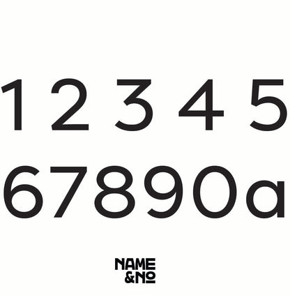 Stick On House Numbers (Matt Black)