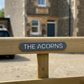 Modern house name sign in matt grey – personalised acrylic with mirror backing