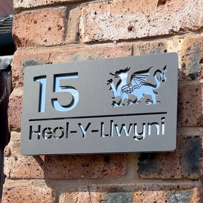 Welsh Dragon House Sign